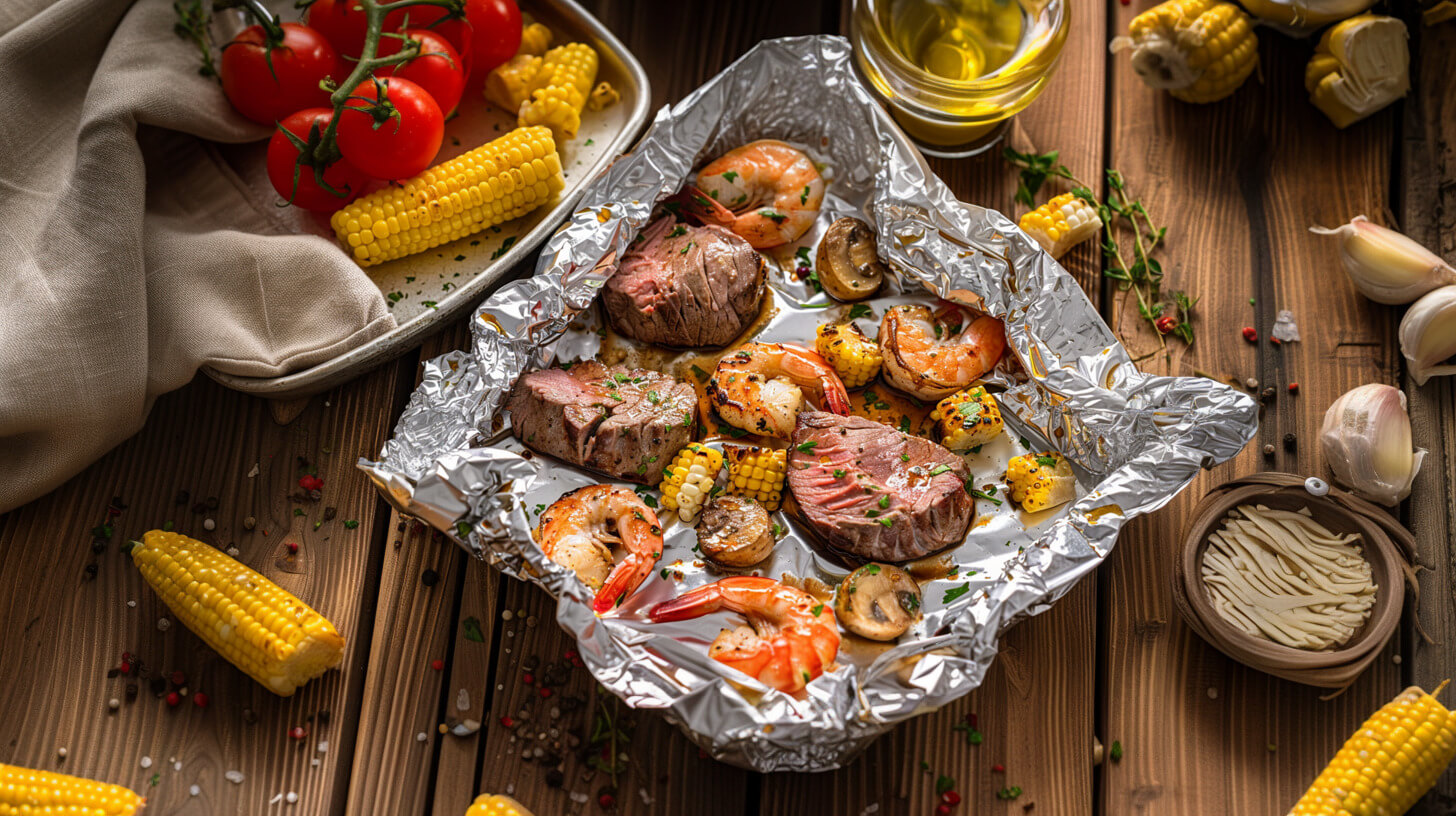 Surf and turf w papilotach