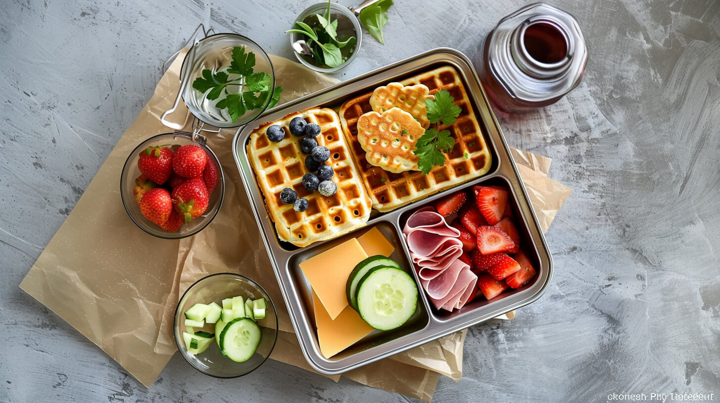 Lunchbox z goframi na słono