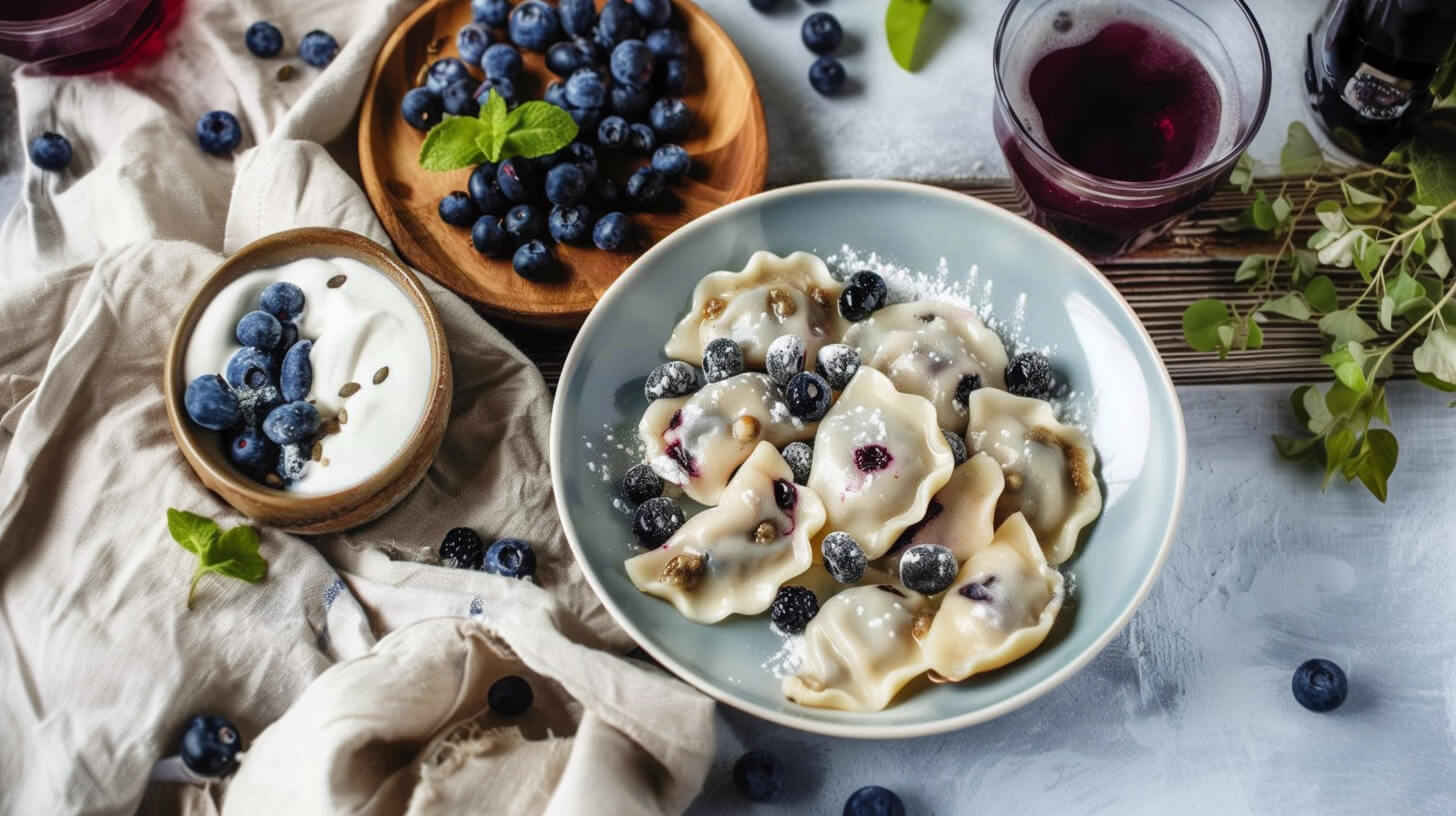Pierogi z jagodami