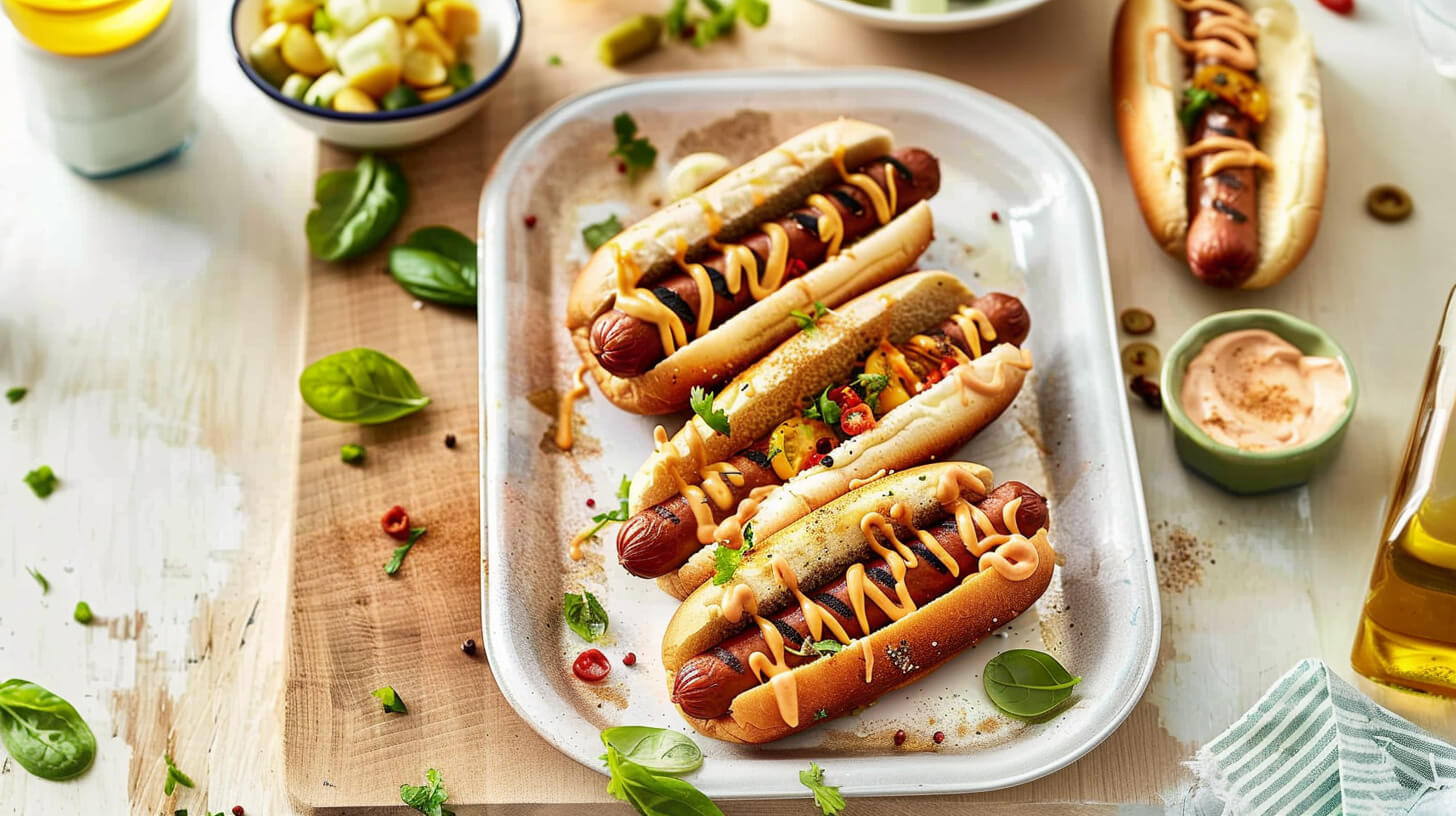 Hot dogi z wegańską kaszanką