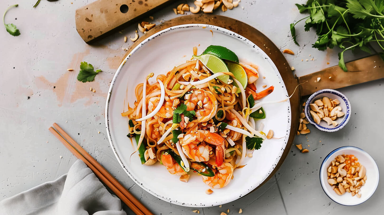 Pad thai z krewetkami