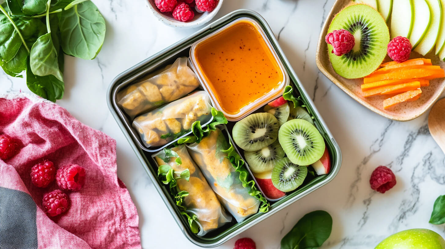 Spring rolls lunchbox