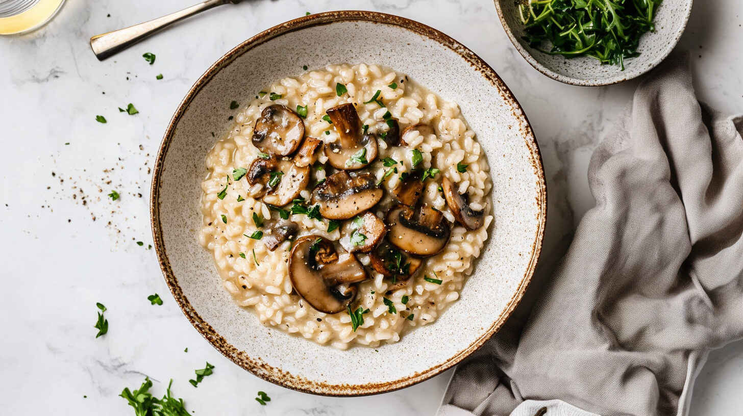 Risotto z grzybami leśnymi i parmezanem