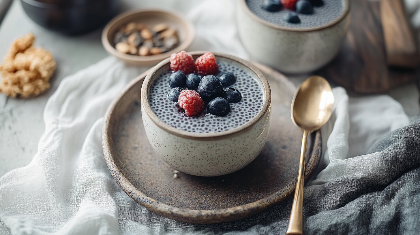 Pudding chia z odżywką białkową
