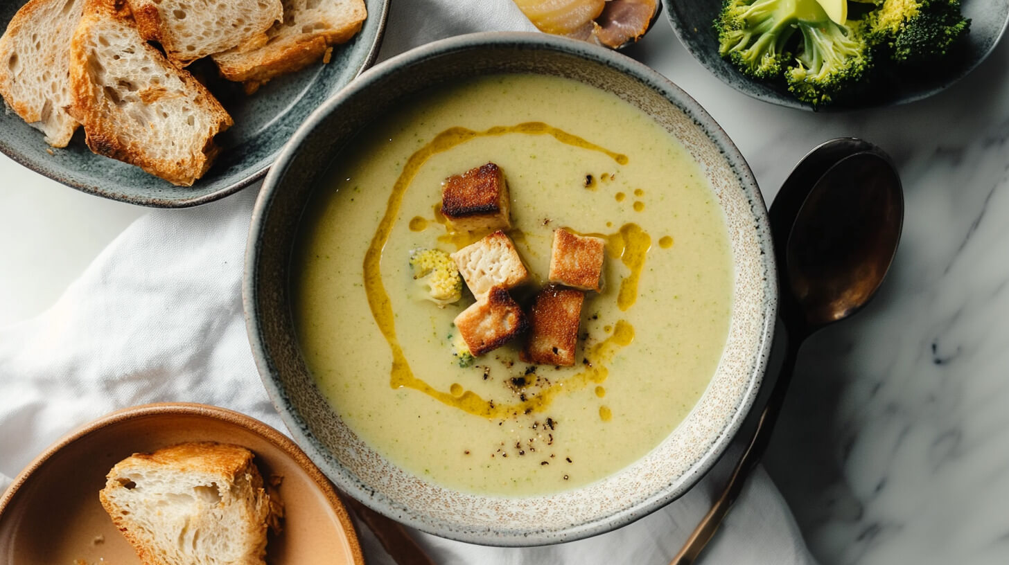 Zupa brokułowa z tofu
