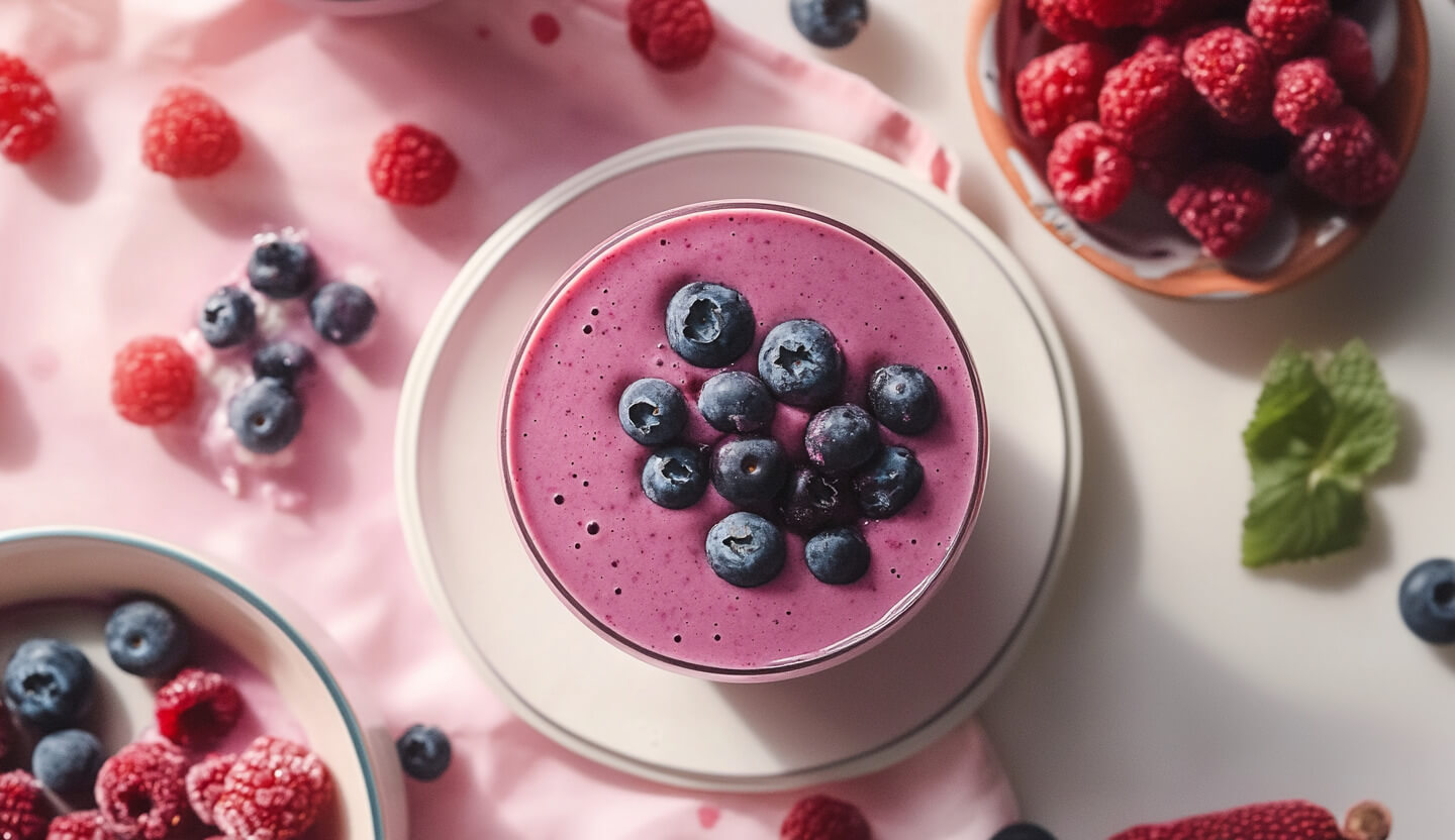 Smoothie malinowo-borówkowe