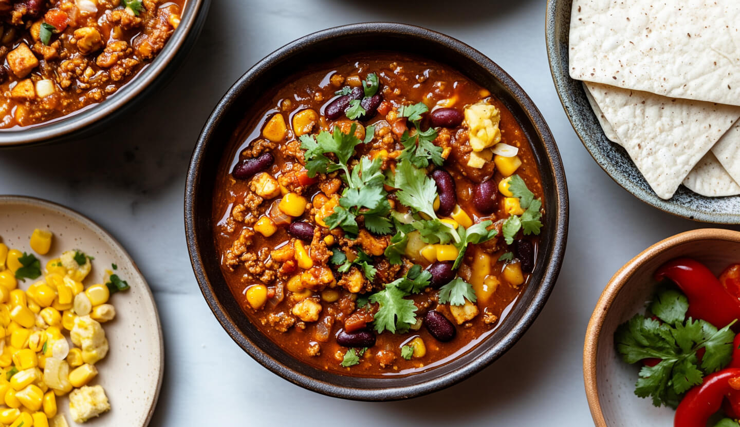 Chilli sin carne z tempehem i fasolą