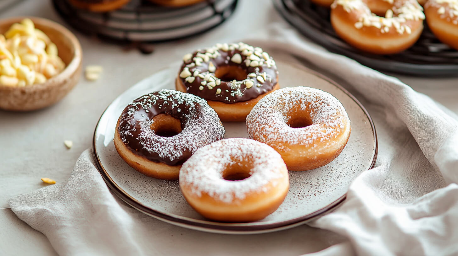 Pieczony donut z czekoladą